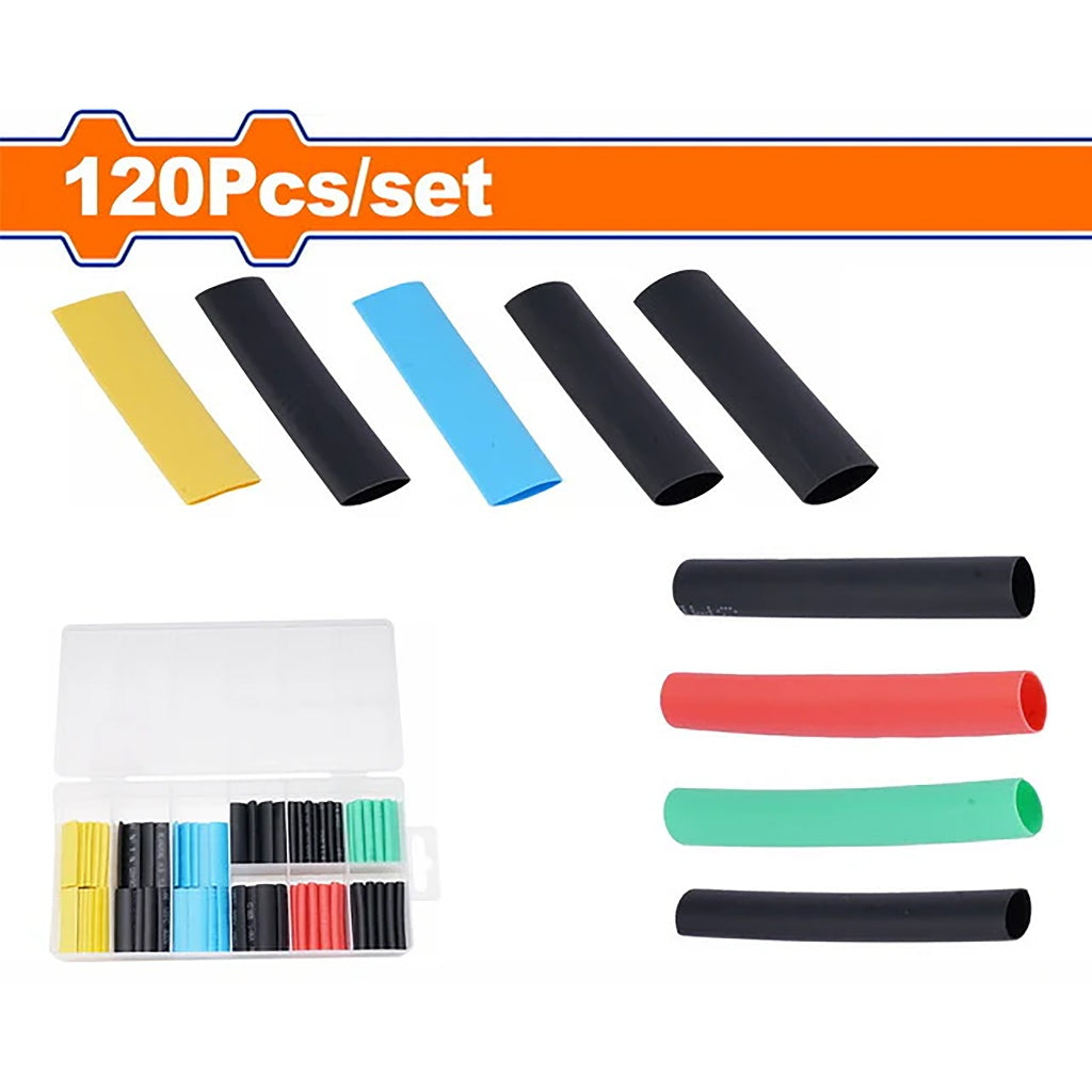 Wadfow by Winland 120PCS/Set Polyethylene Material Heat Shrink Tubing Assortment WUR1B01 WAD-HT