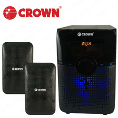 Crown by Winland 2.1 Channel Home Theater Speaker 20Watts (10+2x5W) With RCA, USB, SD, FM, BT HM-203