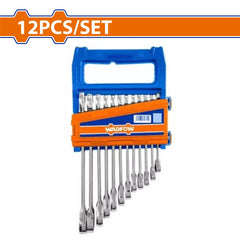 Wadfow by Winland 12PCS/Set (8-19mm) Cr-Mo + CR-V Ratchet Spanner Set WSP4212 WAD-HT