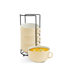 Masflex By Winland 4pcs Stackable Bowl with Rack-CS