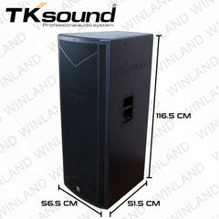 TK Sound by Winland Professional Audio Speaker Double 15" Full Range 2400W - TSA-215