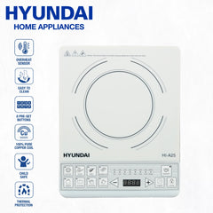 Hyundai by Winland White Ceramic Plate Induction Cooker 8 Preset Buttons/Child Lock 1500w (HI-A25)