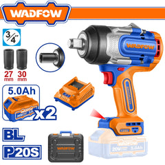 Wadfow by Winland P20S/20V Brushless Motor Lithium-Ion Cordless Impact Wrench 1280Nm WCD1B128 WAD-HT