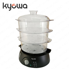 Kyowa by Winland 10L Electric Steamer 3-Layer Transparent & Collapsible Steamer Trays 800W KW-1903