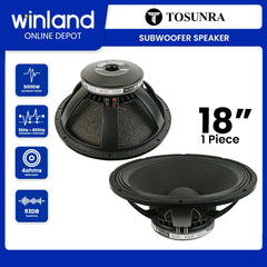 Tosunra by Winland 18" High Performance Subwoofer Speaker Unit w/ Aluminum Frame 5000W 4Ω TOS-SW-18P