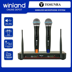 Tosunra by Winland Dual Channel High-Duty Professional UHF Wireless Microphone System TOS-BLX-288A