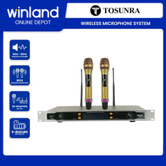 Tosunra by Winland 2-Channel High-Quality Professional Wireless VHF/UHF Microphone System TOS-U-3000