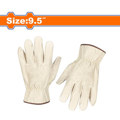 Wadfow by Winland 9.5inches Leather Work Gloves with Wrist extension and Binding Edge WLG1001 WAD-HT