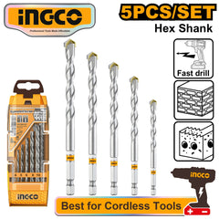 Ingco by Winland 5pcs Masonry Drill Bits Set AKDB6055 ING-HT