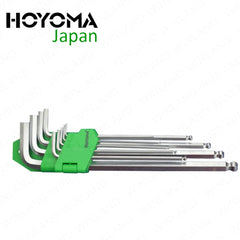Hoyoma Japan by Winland 9pcs Extra Long Arm Ballpoint Hex Key Wrench Set w/ Chrome Vanadium Steel