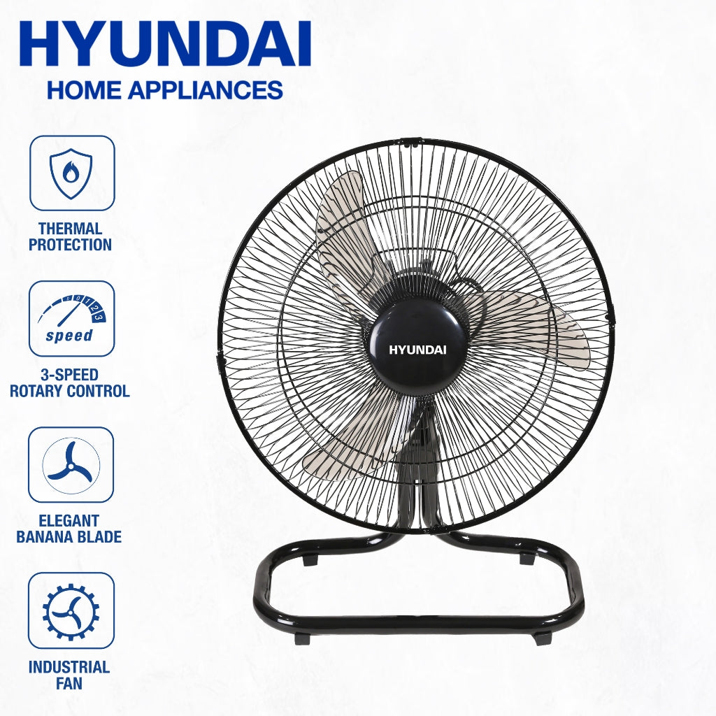 Hyundai Appliances by winland Industrial Floor Fan 16 Inches 60W (HEF-OIFF16)