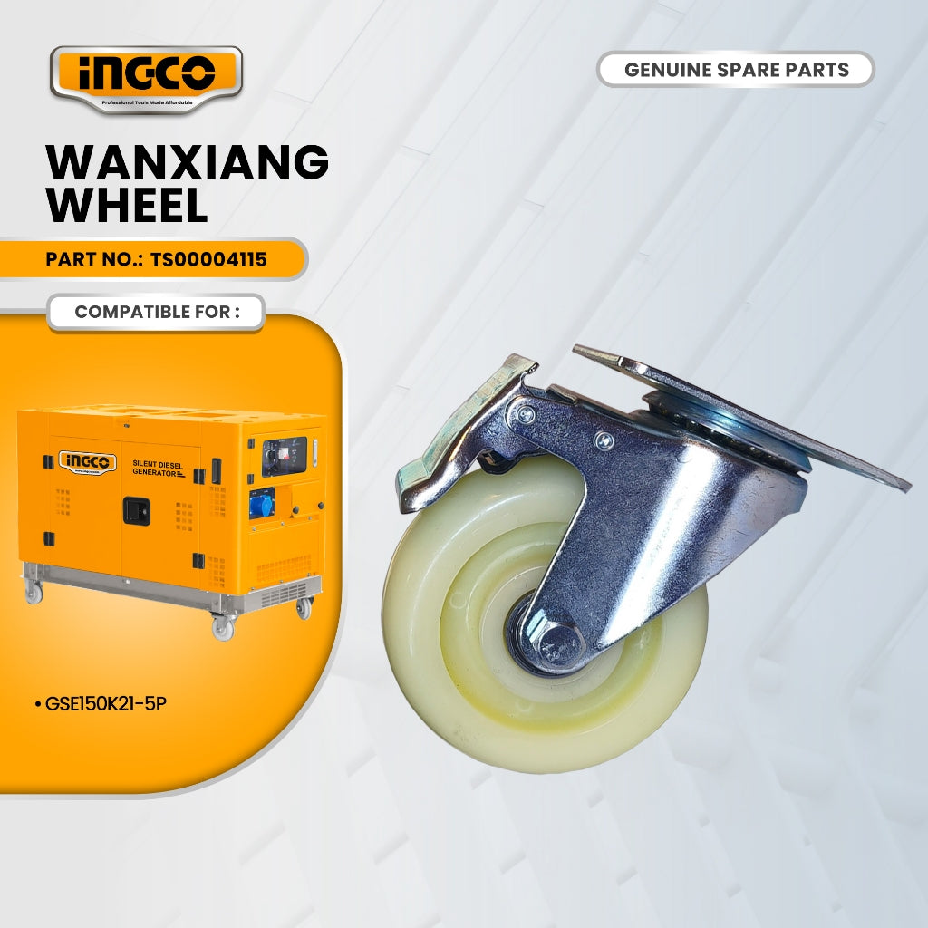 INGCO TS00004115 Wanxiang Wheel for GSE150K21-5P Silent Diesel Generator 15KVA