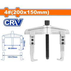 Wadfow by Winland 2-pins/2-Jaw Sliding Arm Gear Puller 2# (130 x 100mm) | 4# (200 x 150mm) WAD-HT