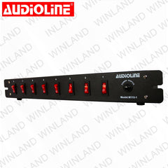 Audioline by Winland 8- Power Outlets Strip fit with Overload Protection Circuit Breaker - M110-1