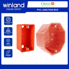 Omni by Winland Surface Type PVC Junction Box Orange Electrical Box without Cover & Utility Box