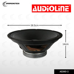 Audioline 15″ PA / Bass Speaker 1200W High-Power 8Ω Professional Audio Driver