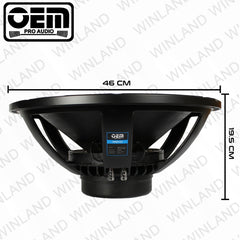 OEM Pro Audio by Winland 18" Sub Woofer  Speaker 2400W - 18ND127