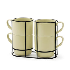 Masflex By Winland 4pcs Stackable Mug with Rack-CS