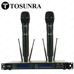 Tosunra by Winland 2-Channel High-Duty Professional UHF/VHF Wireless Microphone System TOS-ATX-800G