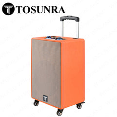 Tosunra by Winland 10inch Active Portable Trolley Speaker Box 50W with Wireless Microphone TOS-SA-10