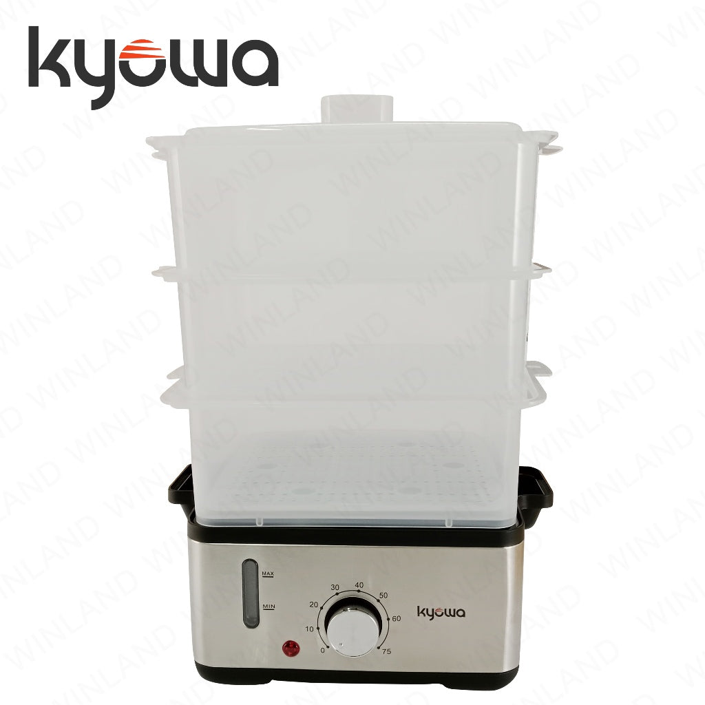 Kyowa by Winland 9L Electric Steamer 3-Layer Transparent Steamer Trays w/ See-through Water Window