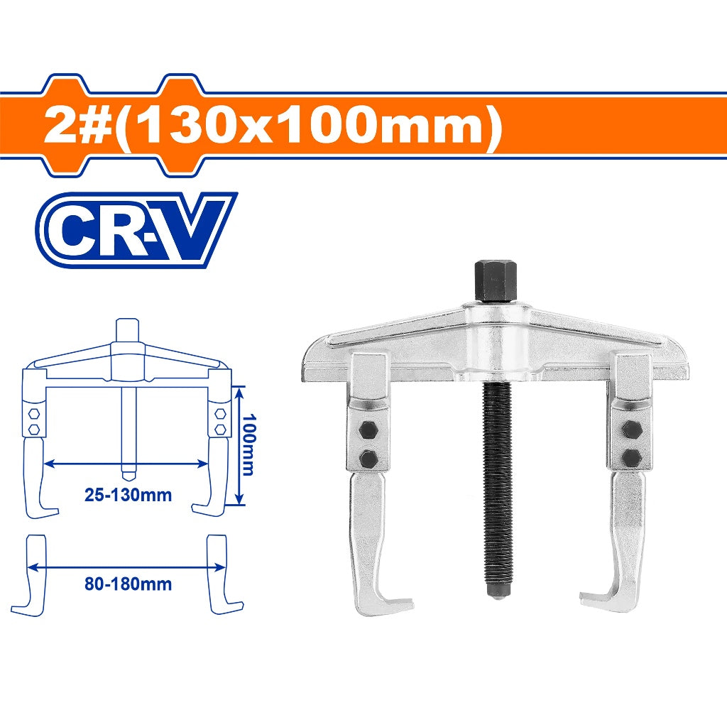 Wadfow by Winland 2-pins/2-Jaw Sliding Arm Gear Puller 2# (130 x 100mm) | 4# (200 x 150mm) WAD-HT