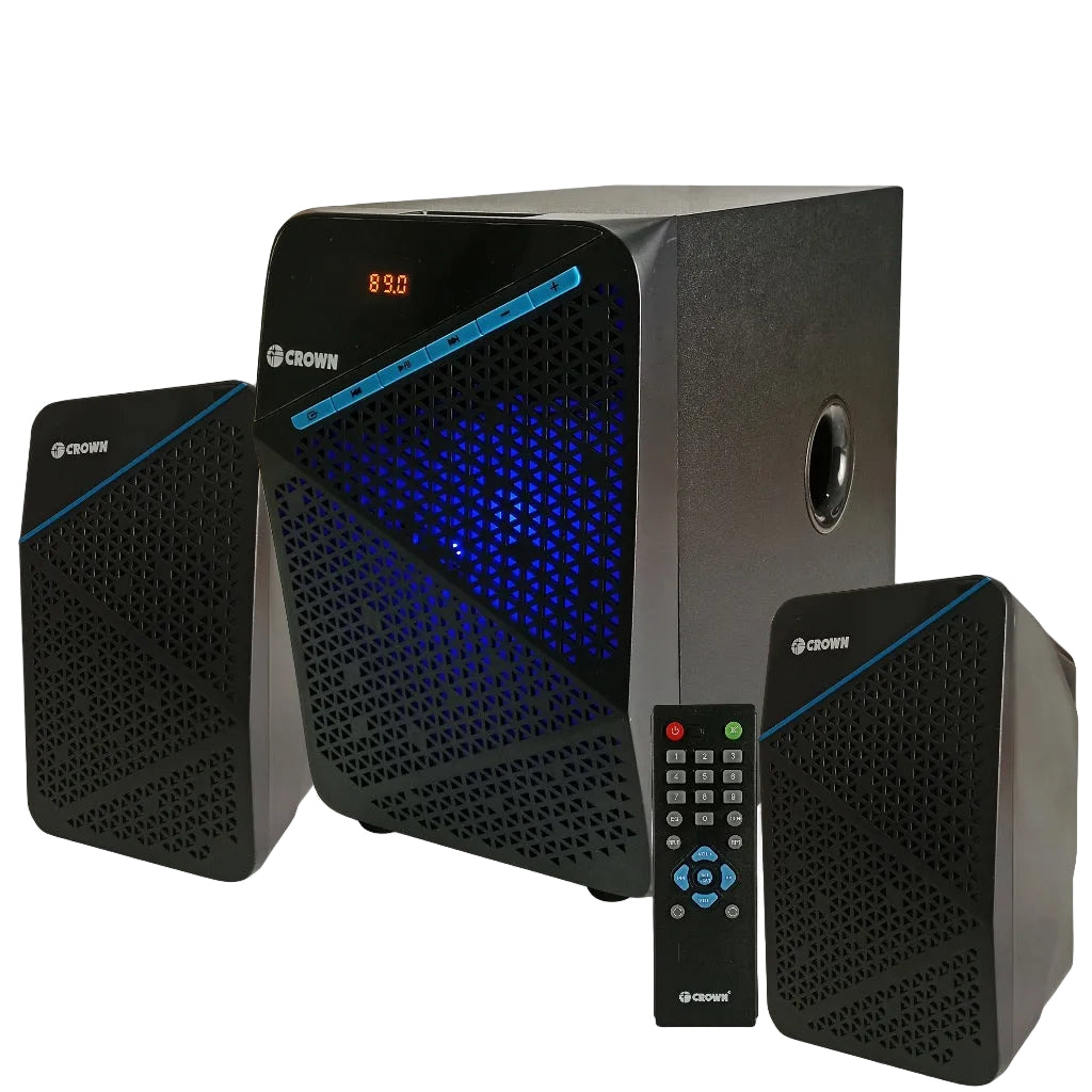 Crown by Winland 2.1 Channel Home Theater Speaker 28Watts With RCA, USB, SD, FM, BT HM-2834
