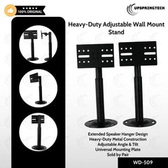 Extended Speaker Hanger WD509 Heavy-Duty Adjustable Wall Mount Stand (PAIR)