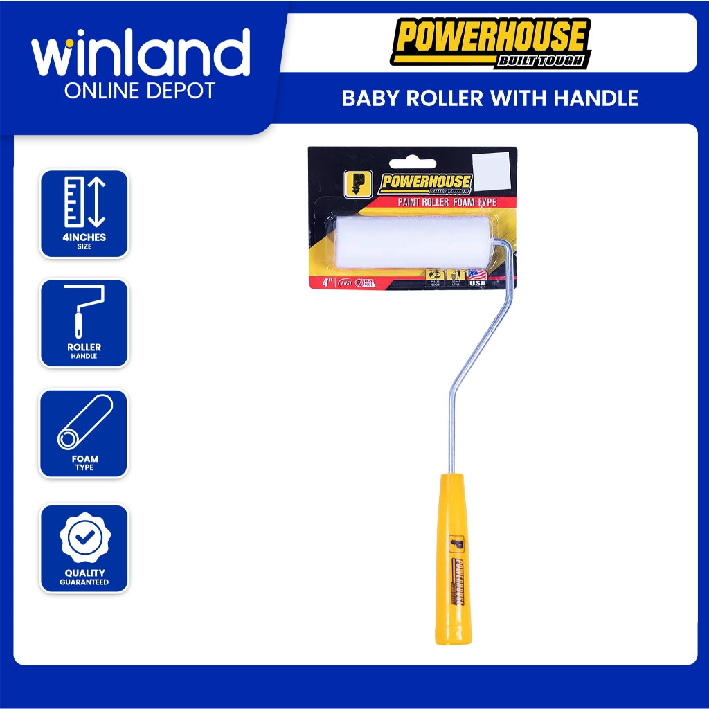 Powerhouse by Winland 4inches(100mm) Baby Roller with Handle (Foam Type) PH-MPRWH-4F
