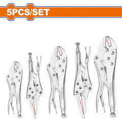Wadfow by Winland 5pieces/Set Carbon Steel Locking Pliers Set WLP5405 WAD-HT
