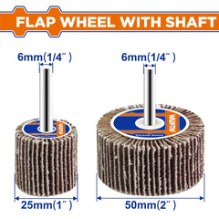 Wadfow by Winland Flap Wheel with Shaft 25mm(1in) | 50mm(2in) [SOLD PER PIECE] WAD-HT