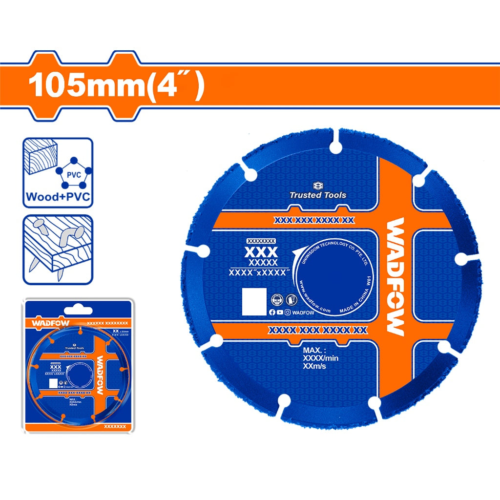 Wadfow by Winland 105mm(4in) Brazed Carbide Wood Cutting Disc WCCD1K04 WAD-HT