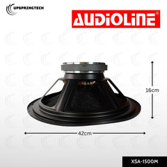 Audioline XSA-1500M 15″ Professional Hi-Fi Sub-Woofer 650W Deep Bass Speaker