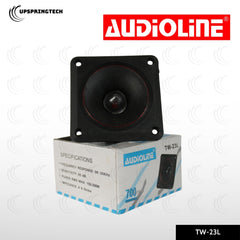 Audioline TW-23L Piezo Tweeter 700W Black w/ Capacitor & Resistor PA Speaker