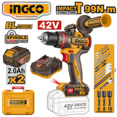 Ingco by Winland P20S 42V Lithium-Ion Brushless Cordless Impact Drill 99N.m CIDLI429982 ING-CT