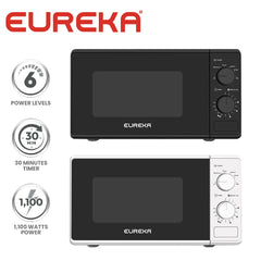 Eureka by Winland 20L Microwave Oven 6 Power Levels with Defrost Function 1100W