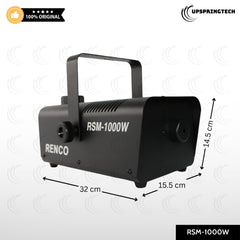 Renco RSM-1000W Fog Machine Smoke Machine for Party DJ Stage Events