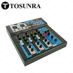Tosunra by Winland 4-CH Mixer w/ 2 Mic/Line XLR, 1 Stereo (6.35mm + RCA), 1 MP3/USB/BT TOS-DM405