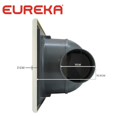 Eureka by Winland 8 inches Heavy Duty Exhaust Ceiling Fan 30W EECF-8