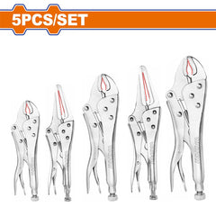 Wadfow by Winland 5pieces/Set Carbon Steel Locking Pliers Set WLP5405 WAD-HT