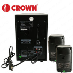 Crown by Winland 2.1 Channel Home Theater Speaker 28Watts With RCA, USB, SD, FM, BT HM-2834