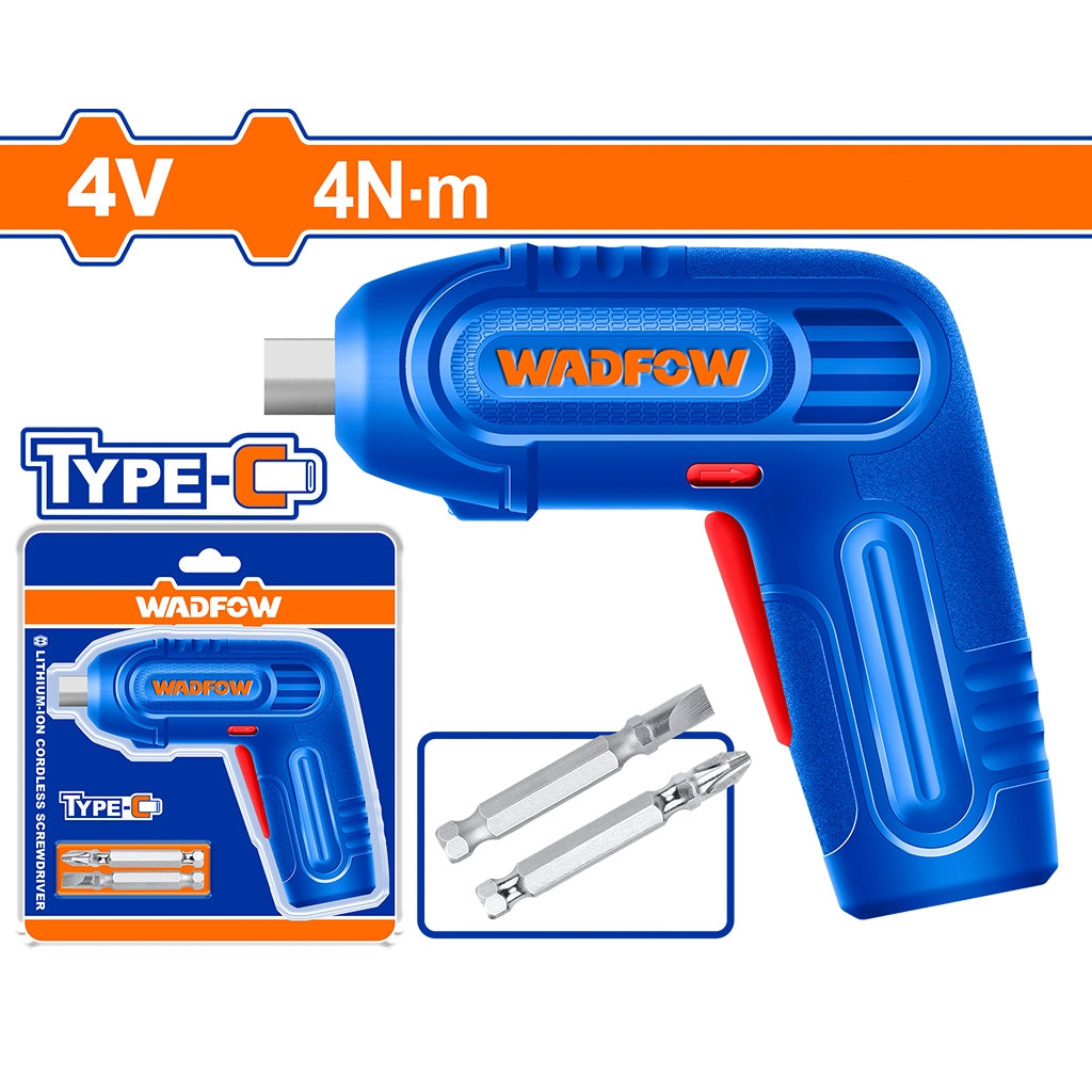 Wadfow 4V Li-Ion Cordless Rechargeable Screwdriver (WCT)