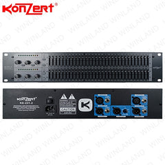 Konzert by Winland 2x31 Band Equalizer-2RU with Subwoofer out (KE-231.2)