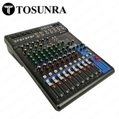 Tosunra by Winland 12-CH Mixing Console Mixer w/ 6 Mic/12 Line Inputs 4 mono+4 stereo TOS-MG12XU-USB
