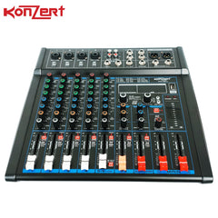 Konzert by Winland KM-60+ 6 Channel Professional Mixer with BT, USB  & 99 DSP Effects-Subwoofer