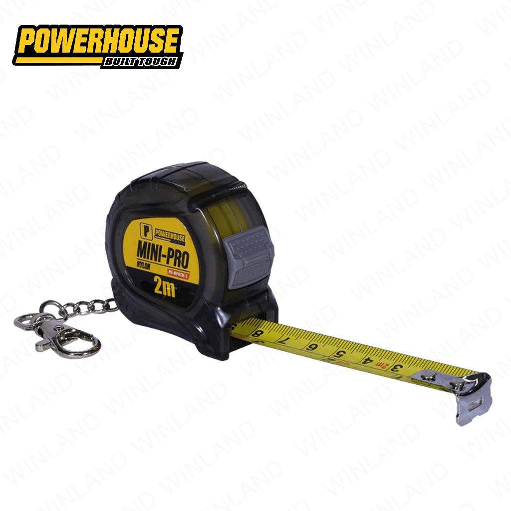 Powerhouse by Winland Mini Pro Nylon Tape Measure 2 Meters x 16mm PH-MPNTM-2