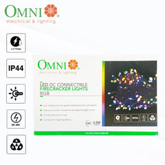 Omni by Winland Connectible Firecracker Christmas Light 500 LED, RGB, DC 29V, 6 meters