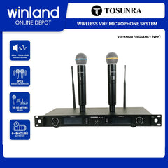 Tosunra by Winland Dual Channel High-Quality Professional Wireless VHF Microphone System TOS-MLX-2