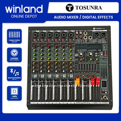 Tosunra by Winland 6-CH Professional Audio Mixer with BT, USB, MP3 Player & Digital Effects TOS-BL-6
