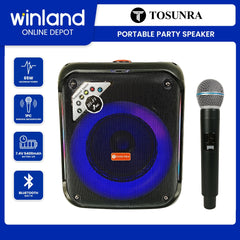 Tosunra by Winland 8in Portable Party Speaker Box 65W w/ BT Independent Control for Volume TOS-SA-8M